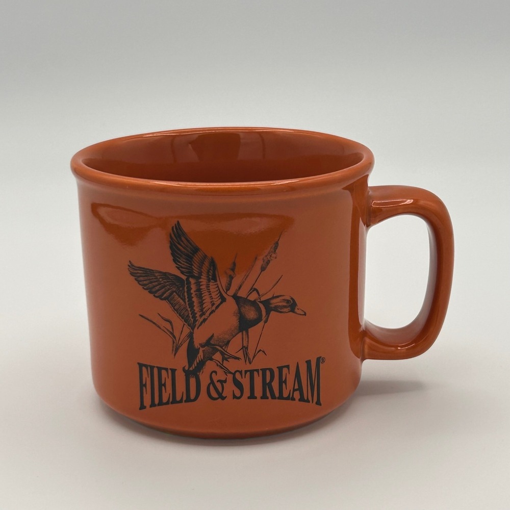 Field & Stream Coffee Mug Orange Mallard‎ Duck Hunting Houston Harvest